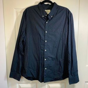 Dark Blue & White Polka Dot Shirt